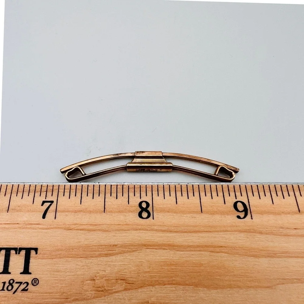 Swank Vintage Mens Collar Bar Gold Filled Curved Clip On Accessory